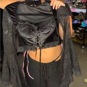 Widow Lace Flare Top
